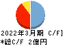 テクノマセマティカル キャッシュフロー計算書 2022年3月期