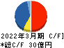 ジャパンフーズ キャッシュフロー計算書 2022年3月期