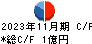 ソーバル キャッシュフロー計算書 2023年11月期