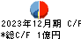 東葛ホールディングス キャッシュフロー計算書 2023年12月期