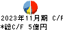 ウェザーニューズ キャッシュフロー計算書 2023年11月期